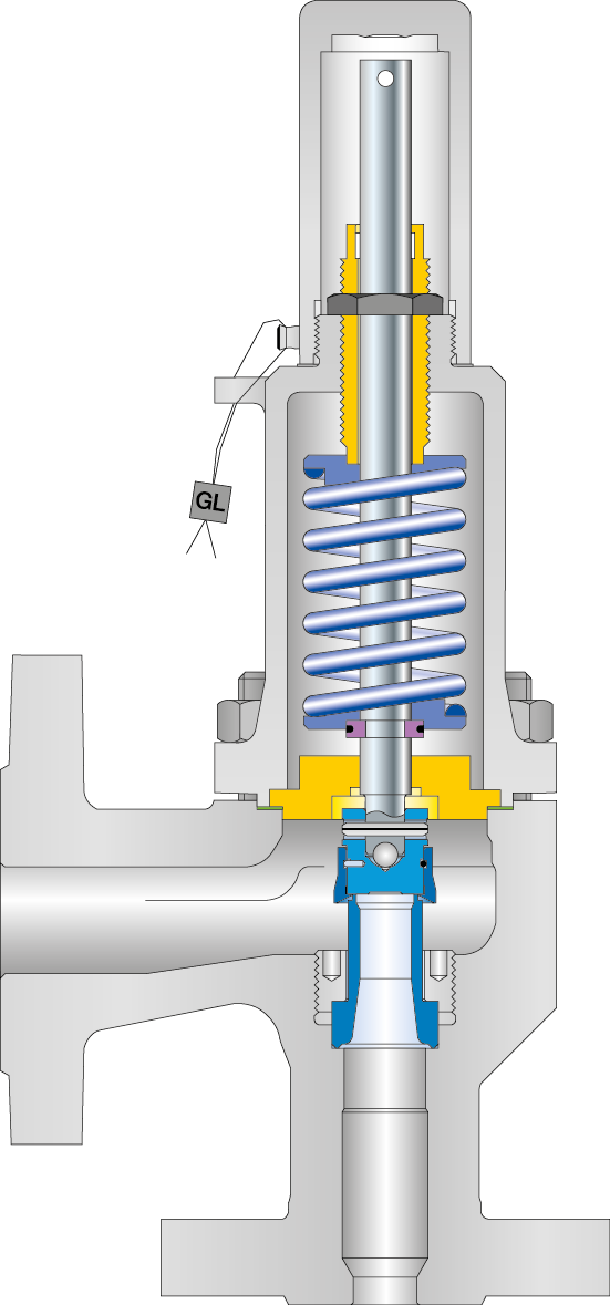 LESER Safety valve Type 433 PN160 cutting image