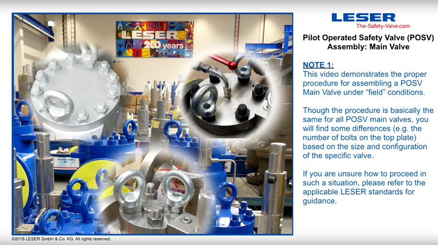 POSV Montage Hauptventil